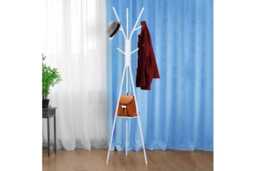 PRICE DROP! Modern White Metal Coat Rack Stand - Space-Saving Storage, 180cm Tall, Contemporary Hallway & Living Room Furniture - thumbnail 4