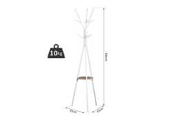 PRICE DROP! Modern White Metal Coat Rack Stand - Space-Saving Storage, 180cm Tall, Contemporary Hallway & Living Room Furniture - thumbnail 3