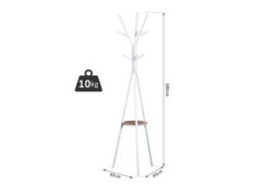 PRICE DROP! Modern White Metal Coat Rack Stand - Space-Saving Storage, 180cm Tall, Contemporary Hallway & Living Room Furniture - thumbnail 7