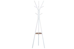PRICE DROP! Modern White Metal Coat Rack Stand - Space-Saving Storage, 180cm Tall, Contemporary Hallway & Living Room Furniture - thumbnail 5