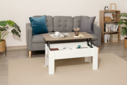 Lift Top Coffee Table with Hidden Storage - Modern Particle Board, Space-Saving, Adjustable Height, Contemporary Living Room Centrepiece - thumbnail 6