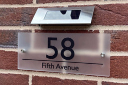 Rectangle Frosted Solar Light Up House Sign - 4 Styles! - thumbnail 1
