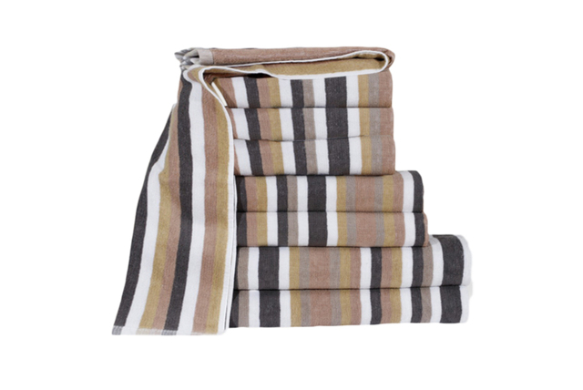 Egyptian Cotton Striped Towels - 4/8 Piece Set & 6 Colours! - image 1