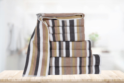 Egyptian Cotton Striped Towels - 4/8 Piece Set & 6 Colours! - thumbnail 8