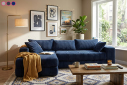 Camden Velvet Sofa & Footstool Collection - 2 or 3 Seater Sofa or Footstool Options - 3 Colours - thumbnail 2