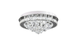 Round Semi-Flush LED Light with Crystal Droplets - thumbnail 5