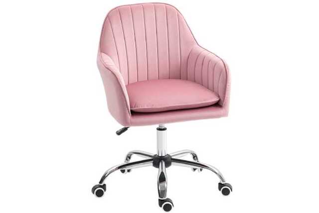 Velvet Ergonomic Office Chair - Adjustable Height, Padded Seat, High Back, 120kg Capacity - HOMCOM - image 1