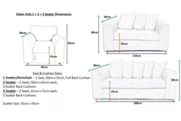 Aruba Modern Fabric 3 & 2 Seater Sofa Set - Handmade, Deep Cushions, Sturdy Hardwood Frame - thumbnail 5
