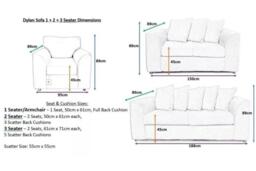 Aruba Modern Fabric 3 & 2 Seater Sofa Set - Handmade, Deep Cushions, Sturdy Hardwood Frame - thumbnail 1