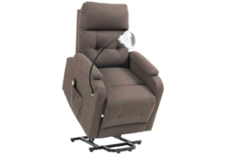 Ergonomic Electric Rise & Recline Armchair - Linen Upholstery, 120kg Capacity, LED Reading Light - thumbnail 5