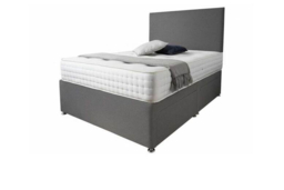 Grey Fabric Divan Bed Set: Memory Sprung Mattress & Headboard Included - 6 Sizes & Optional Storage - thumbnail 7