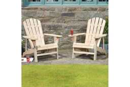Adirondack Wooden Garden Chair - Weather-Resistant Outdoor Seating (Single or Pair) - thumbnail 4