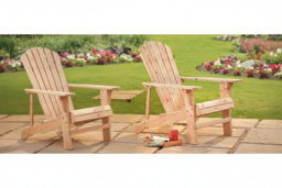 Adirondack Wooden Garden Chair - Weather-Resistant Outdoor Seating (Single or Pair) - thumbnail 7