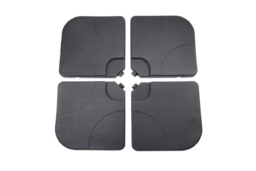 Heavy-Duty Black Cantilever Parasol Base - Weather-Resistant, Four-Piece Design - thumbnail 7