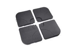 Heavy-Duty Black Cantilever Parasol Base - Weather-Resistant, Four-Piece Design - thumbnail 6