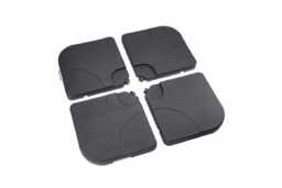 Heavy-Duty Black Cantilever Parasol Base - Weather-Resistant, Four-Piece Design - thumbnail 2