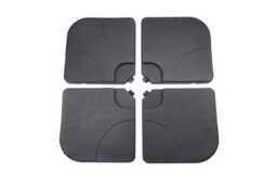 Heavy-Duty Black Cantilever Parasol Base - Weather-Resistant, Four-Piece Design - thumbnail 3