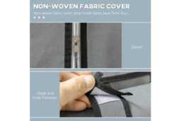 PRICE DROP! Portable Fabric Bedroom Wardrobe - 6 Shelf Steel Storage, Dust-Proof Cover, Space-Saving Design - thumbnail 4