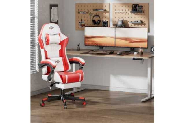 EcoFurnix PU Leather Reclining Sofa Chair - Ergonomic Massage, Footrest, Modern Scandi Style - image 1