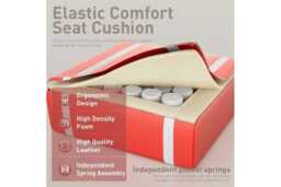 EcoFurnix PU Leather Reclining Sofa Chair - Ergonomic Massage, Footrest, Modern Scandi Style - thumbnail 4