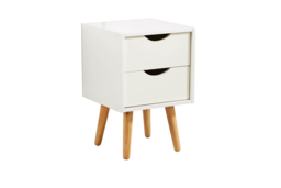 Boden Solid Wood Bedside Table - 1 or 2 Drawer, Oak or White, Compact Storage Unit - thumbnail 6