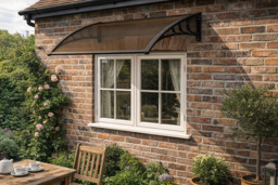 Outdoor Awning Canopy for Doors and Windows - Brown