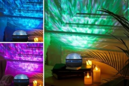 Multifunction LED Galaxy Projection Table Night Light - 360° Rotating, Star Projector, Modern Mood Lighting - thumbnail 2