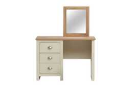 Cream Finish 3-Door Wardrobe 7-Drawer Chest 2 Nightstands and Mirror Bedroom Furniture Set - thumbnail 2