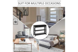 Black MDF Storage Console Table with Drawers & Shelves - Contemporary Hallway or Living Room Side Table - thumbnail 8