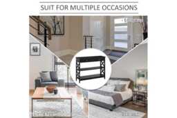 Black MDF Storage Console Table with Drawers & Shelves - Contemporary Hallway or Living Room Side Table - thumbnail 4