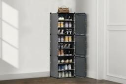 Modern 9-Tier Shoe Cabinet with Removable Shelves - thumbnail 4