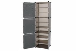 Modern 9-Tier Shoe Cabinet with Removable Shelves - thumbnail 1