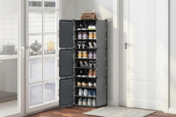 Modern 9-Tier Shoe Cabinet with Removable Shelves - thumbnail 6