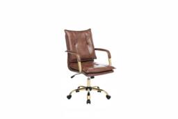 PU Upholstered Ergonomic Office Chair - Brown - thumbnail 4