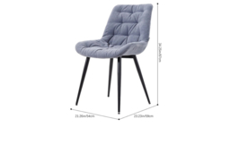 PRICE DROP! Teddy Fleece Upholstered Dining Chair - Grey or White - thumbnail 8