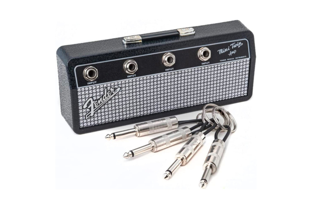Marshall Metal Guitar Keychain Wall Holder - Quirky Hallway Decor, Easy Install, 20cm - image 1