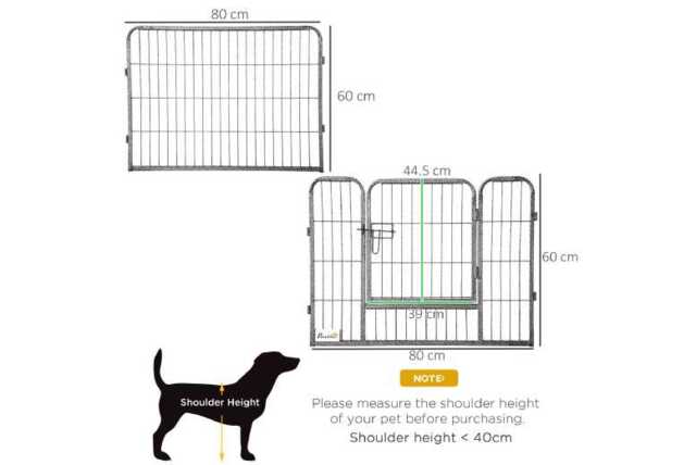 16 Panel Small Animal Playpen - Rabbit, Guinea Pig & Puppy Metal Enclosure - Secure, Portable, Easy-Clean Pet Pen - image 1