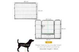 16 Panel Small Animal Playpen - Rabbit, Guinea Pig & Puppy Metal Enclosure - Secure, Portable, Easy-Clean Pet Pen - thumbnail 1