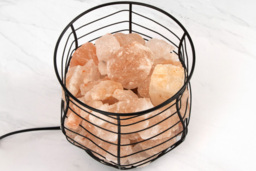 Hand-Carved Himalayan Salt Table Lamp - Natural Glow, Eco-Friendly Lighting, Relaxing Amber Hue - thumbnail 3