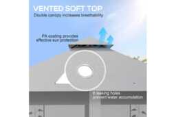 3x3m Steel Double Roof Gazebo with Netting - Weather-Resistant, Modern Outdoor Shelter - thumbnail 4