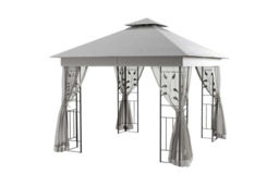 3x3m Steel Double Roof Gazebo with Netting - Weather-Resistant, Modern Outdoor Shelter - thumbnail 6