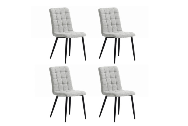 PRICE DROP! 4-Piece Tufted Modern Armless Dining Chairs Set with Metal Legs - image 1