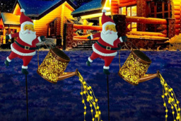 Santa Watering Can Solar Garden Light - 1pc or 2pcs - thumbnail 3