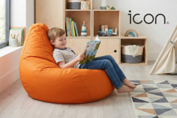Kids' Dalton Indoor/Outdoor Bean Bag - Orange - thumbnail 6