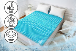 PRICE DROP! Cooling 7-Zone Memory Foam Mattress Topper - Hypoallergenic, Breathable, Multiple UK Sizes & Depths - thumbnail 4