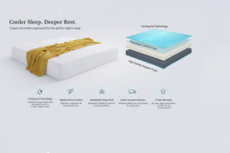 Optima 20cm Gel Memory Foam Mattress with Hypoallergenic, Cooling Cover - 8 UK & EU Sizes - thumbnail 8