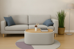 Merida Boucle Upholstered Ottoman with Reversible Tray Lid - Bedroom Storage, Grey or White, Fully Assembled - thumbnail 6