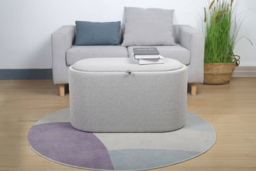 Merida Boucle Upholstered Ottoman with Reversible Tray Lid - Bedroom Storage, Grey or White, Fully Assembled - thumbnail 8
