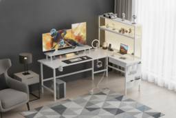 EcoFurnix FSC Solid Wood Corner TV Stand with LED, Storage & Power - Contemporary 150cm - thumbnail 6