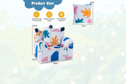 Kids Velvet Armchair with Pillow - thumbnail 7